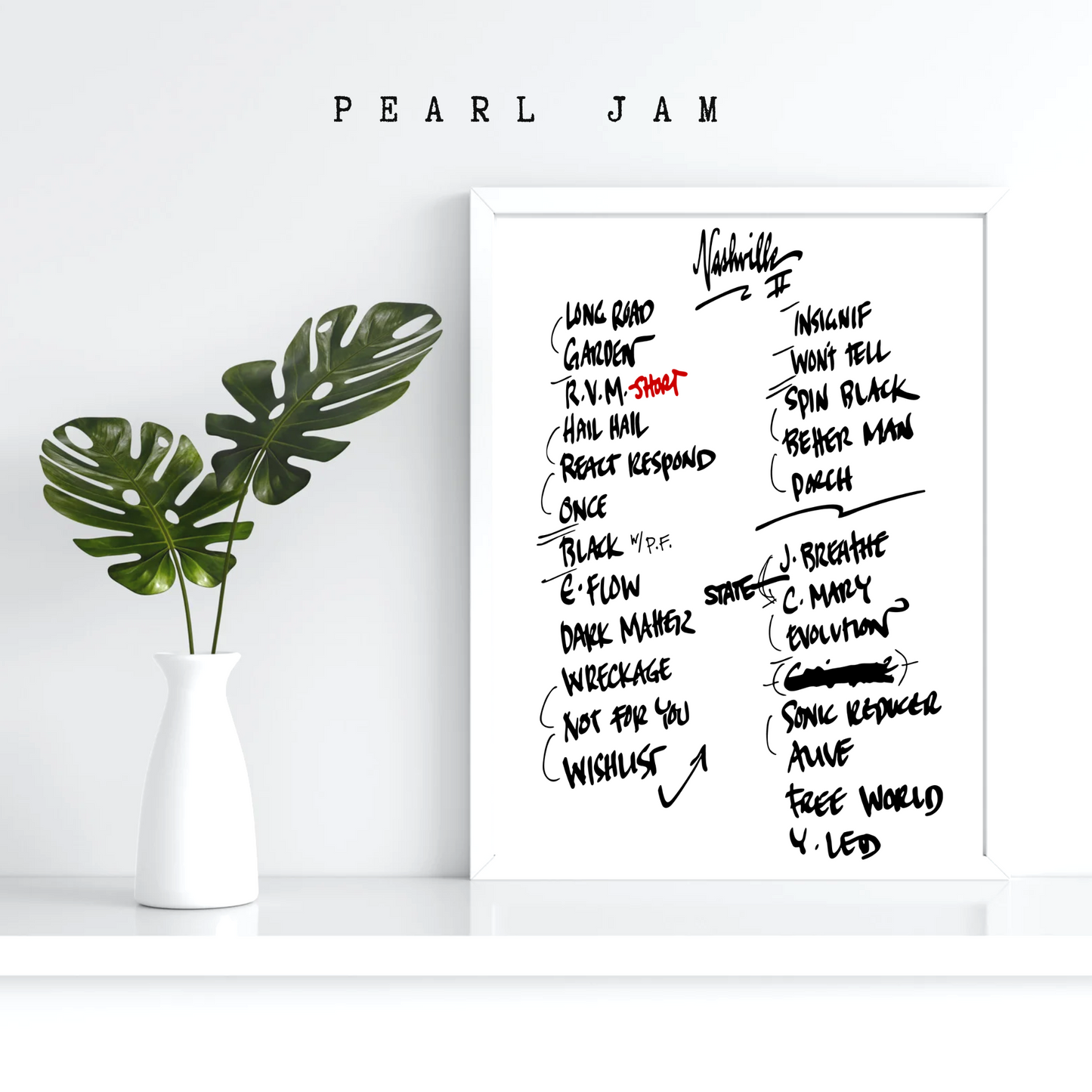 Pearl Jam | Nashville | 5/8/25 | Night 2 | Concert | Setlist | Print | Custom | Personalized | Gift for Him | Gift for Her | Special Gift | Music Fan Gift