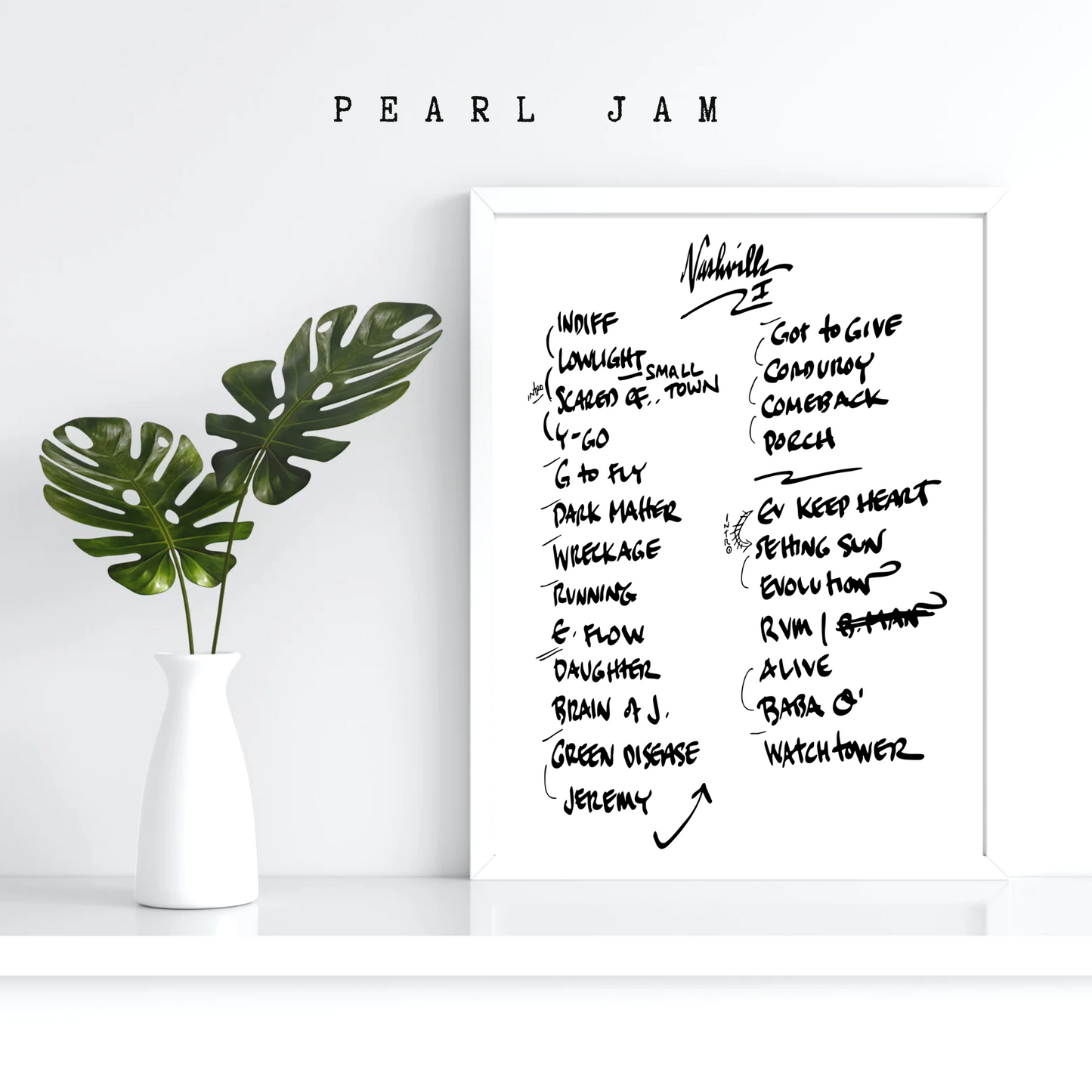 Pearl Jam | Nashville | 5/6/25 | Night 1 | Concert | Setlist | Print | Custom | Personalized | Gift for Him | Gift for Her | Special Gift | Music Fan Gift