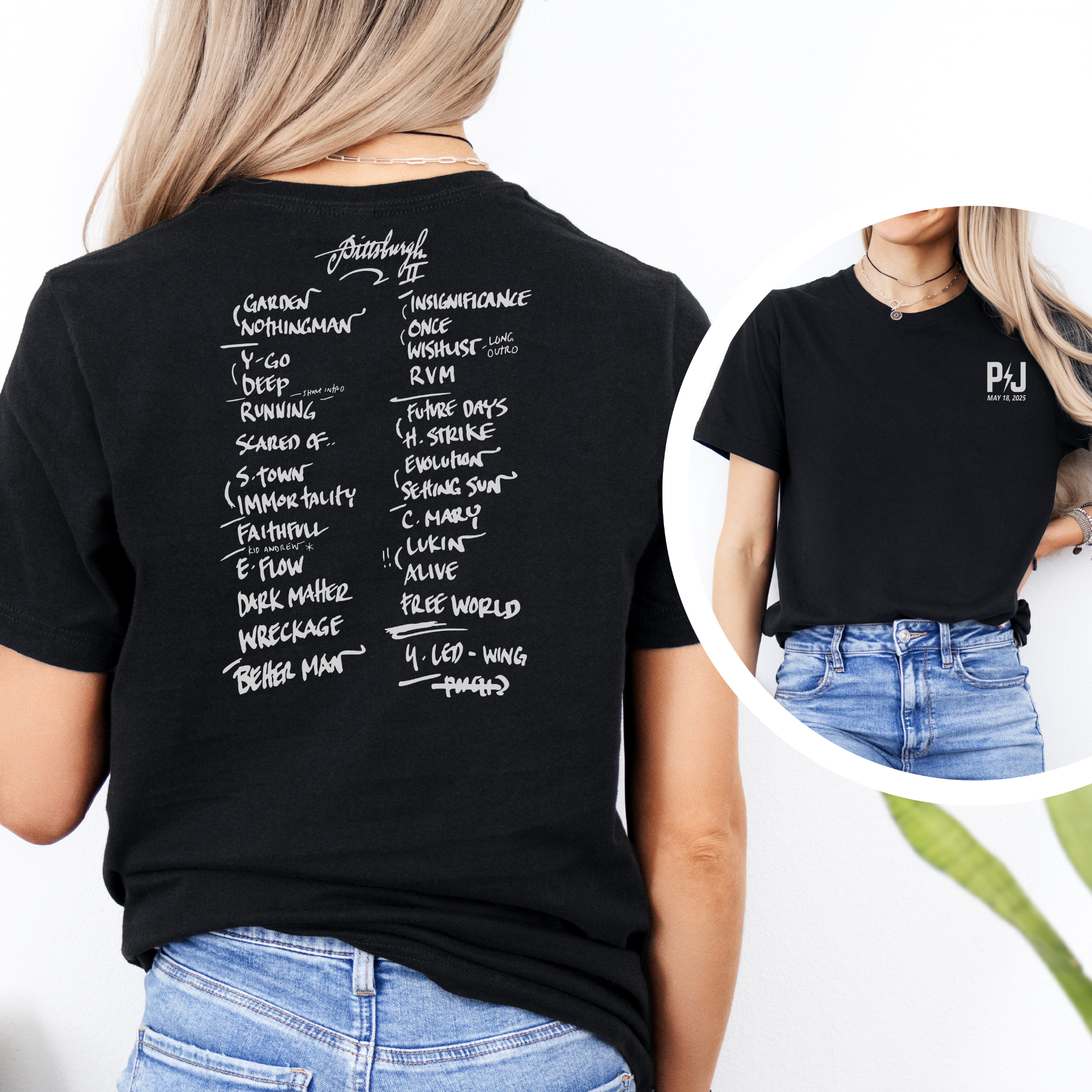 Pearl Jam Setlist T-Shirts