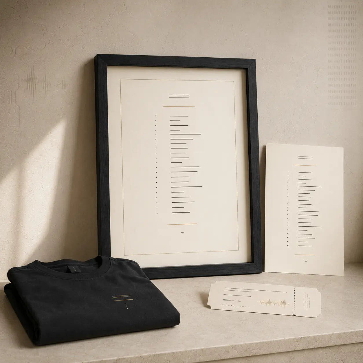 Museum-inspired Concert Archive wall art, setlist print and keepsake display