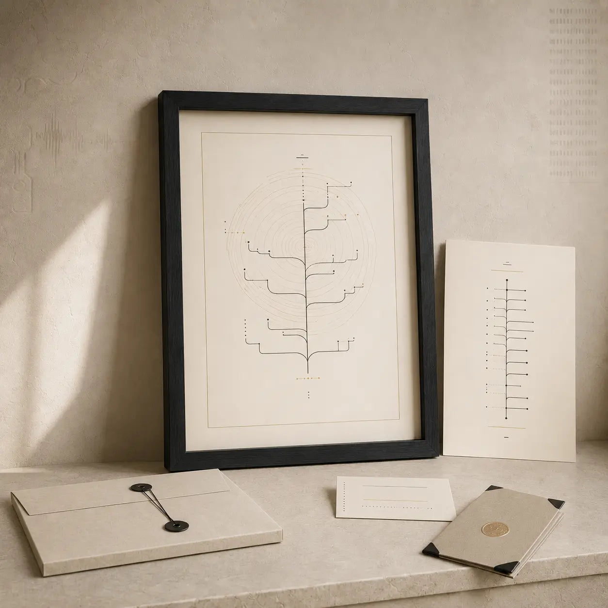 Museum-inspired Legacy Archive family history wall art and archival keepsakes