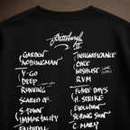 Custom setlist sweatshirt with personalized concert artwork for music fans