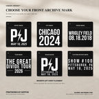 Front Archive Mark placement on a personalized concert hoodie