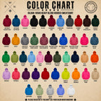 Gildan 18500 hoodie color chart for custom concert setlist apparel