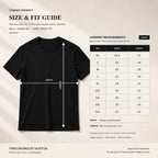 T-shirt size and fit guide for custom concert apparel