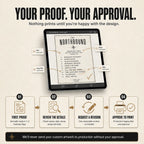 Custom concert setlist digital proof, review, revision and production approval process.