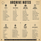 Archive Notes ideas for custom concert shirts including first show, anniversary and show number