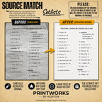 Source Match setlist style recreated from an original concert setlist reference image