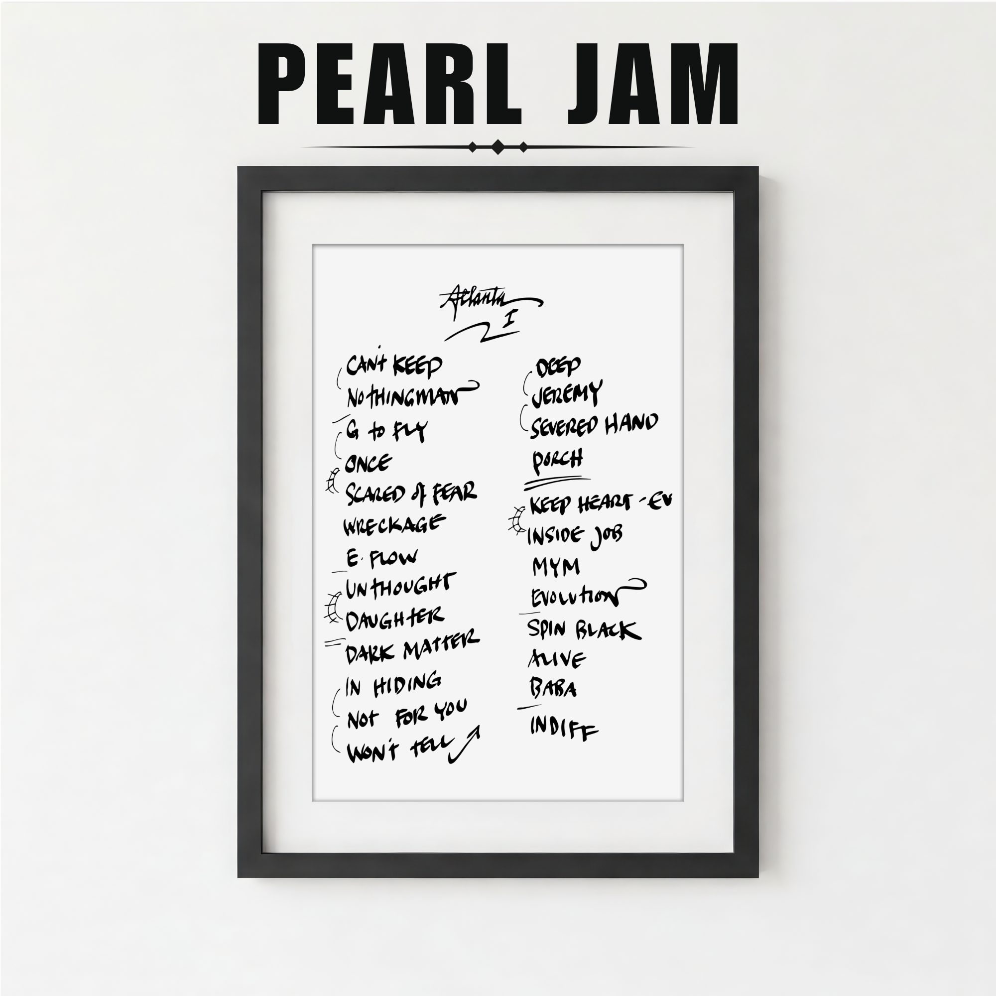 Pearl Jam | Atlanta | 4/29/25 | Night 1 | Concert | Setlist | Print | Custom | Personalized | Gift for Him | Gift for Her | Special Gift | Music Fan Gift