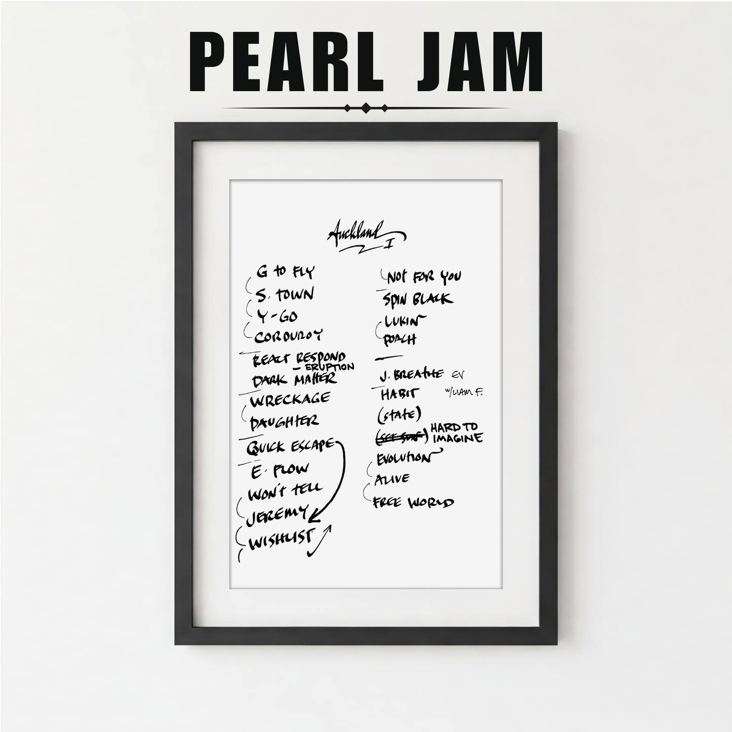Pearl Jam | Auckland | 11/8/24 | Night 1 | Concert | Setlist | Print | Custom | Personalized | Gift for Him | Gift for Her | Special Gift | Music Fan Gift