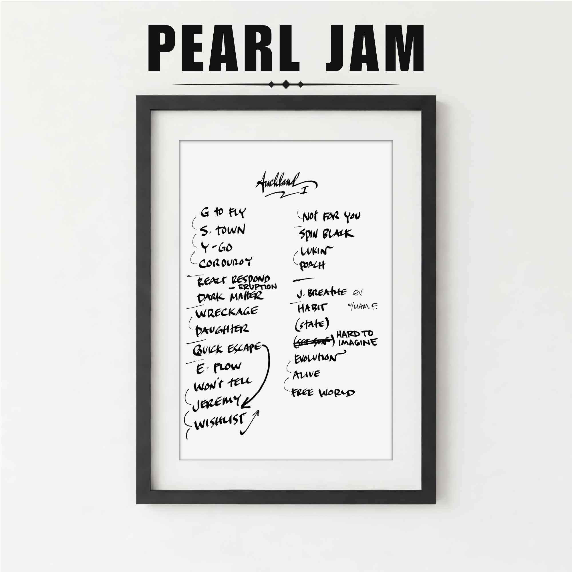 Pearl Jam | Auckland | 11/8/24 | Night 1 | Concert | Setlist | Print | Custom | Personalized | Gift for Him | Gift for Her | Special Gift | Music Fan Gift