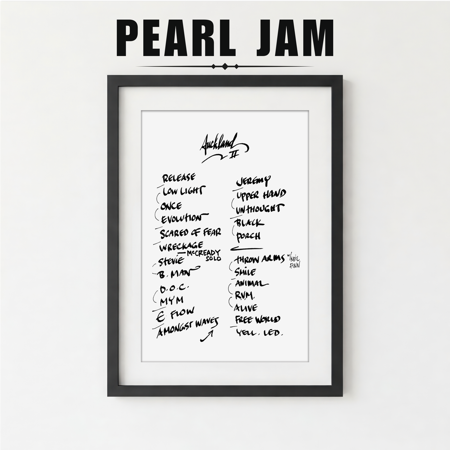 Pearl Jam | Auckland | 11/10/24 | Night 2 | Concert | Setlist | Print | Custom | Personalized | Gift for Him | Gift for Her | Special Gift | Music Fan Gift