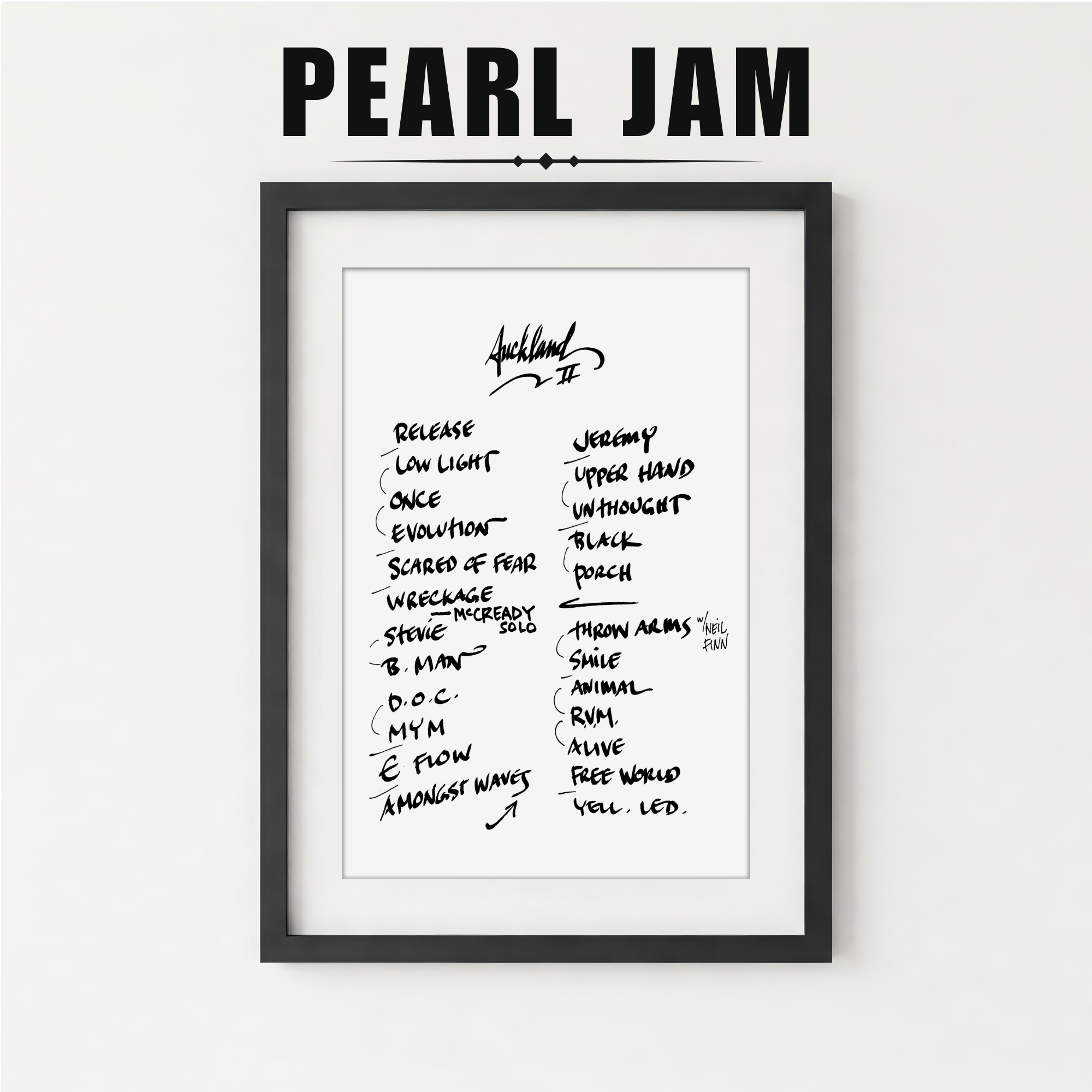 Pearl Jam | Auckland | 11/10/24 | Night 2 | Concert | Setlist | Print | Custom | Personalized | Gift for Him | Gift for Her | Special Gift | Music Fan Gift