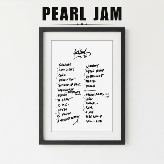 Pearl Jam | Auckland | 11/10/24 | Night 2 | Concert | Setlist | Print | Custom | Personalized | Gift for Him | Gift for Her | Special Gift | Music Fan Gift