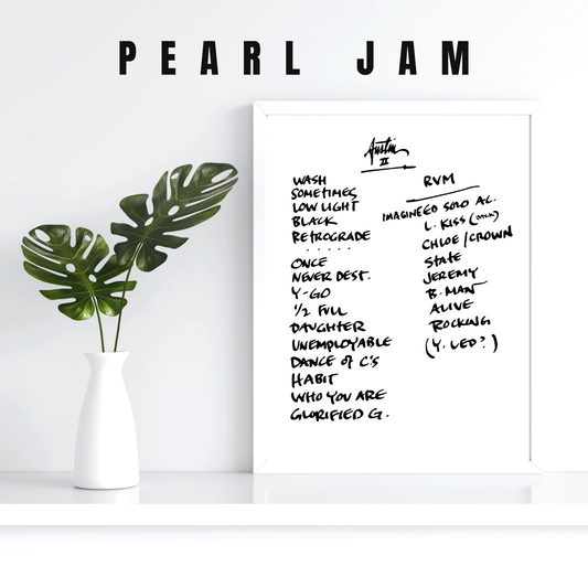 Pearl Jam | Austin | 9/19/23 | Night 2 | Concert | Setlist | Print | Custom | Personalized | Gift for Him | Gift for Her | Special Gift | Music Fan Gift