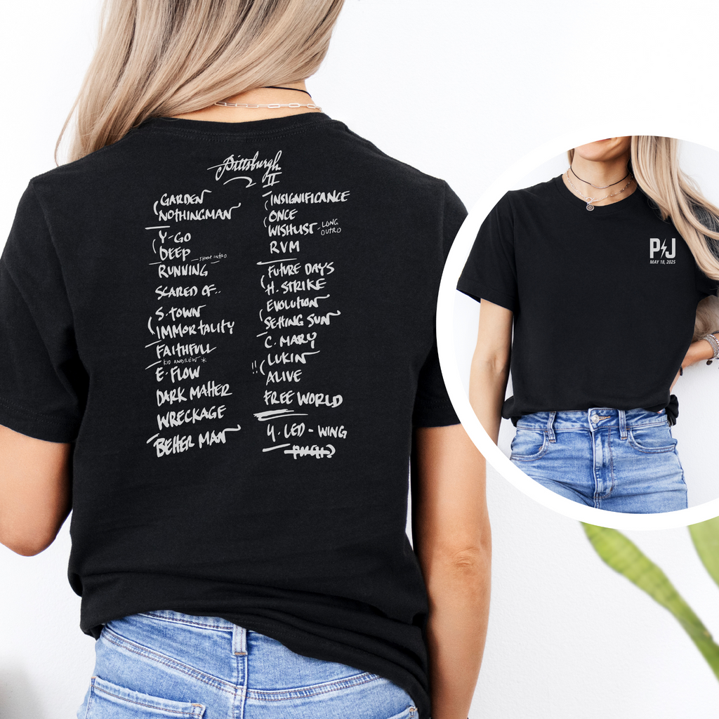 Pearl Jam | Custom | Concert | Setlist | T-Shirt | Custom | Fan Art | Gift for Him | Gift for Her | Unique Gift