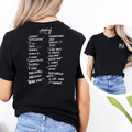 Pearl Jam | Custom | Concert | Setlist | T-Shirt | Custom | Fan Art | Gift for Him | Gift for Her | Unique Gift