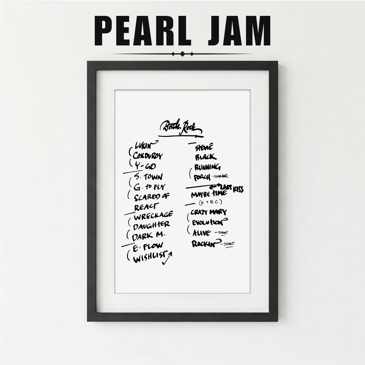 Pearl Jam | BottleRock | 5/25/24 | One Night | Concert | Setlist | Print | Custom | Personalized | Gift for Him | Gift for Her | Special Gift | Music Fan Gift