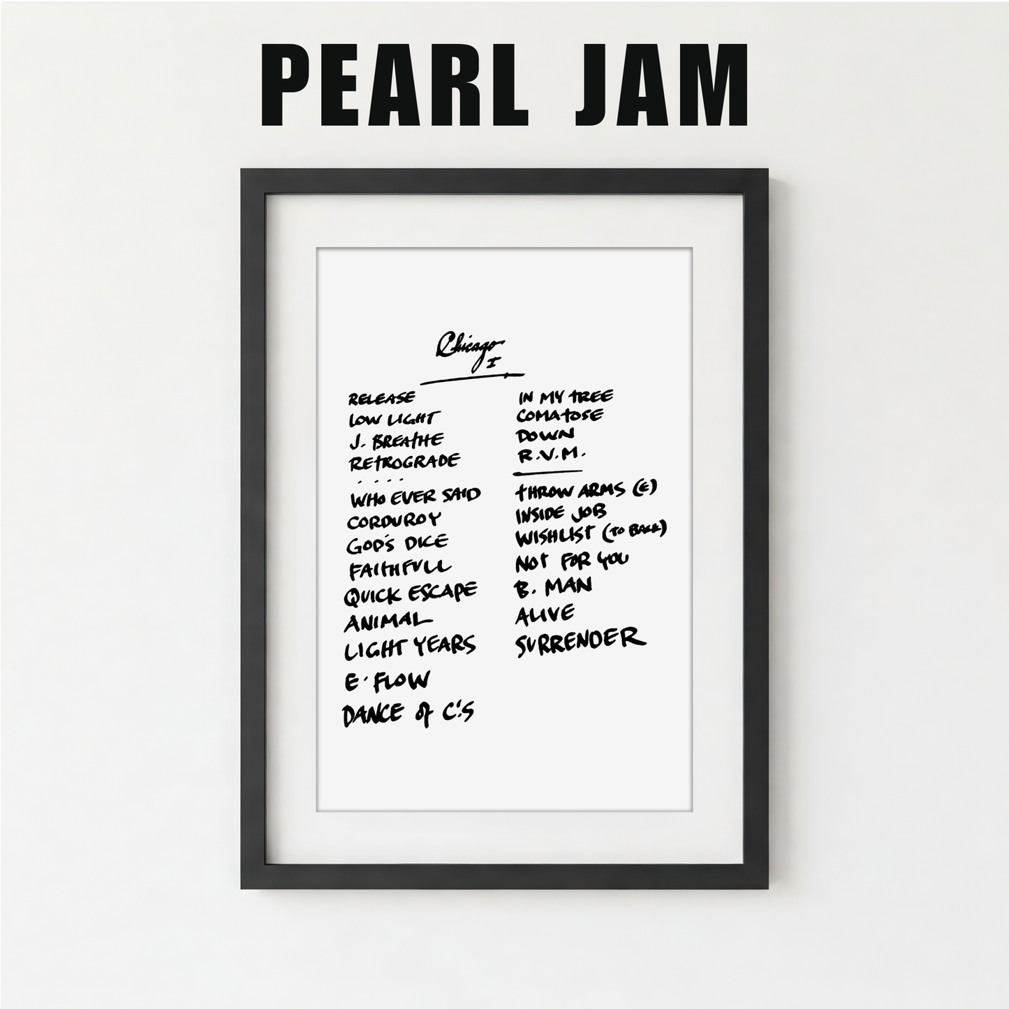 Pearl Jam | Chicago | 9/5/23 | Night 1 | Concert | Setlist | Print | Custom | Personalized | Gift for Him | Gift for Her | Special Gift | Music Fan Gift