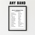 Concert Setlist Print | Custom | Any Band | Any Show | Any City | Personalized | Gift for Him | Gift for Her | Special Gift | Music Fan Gift