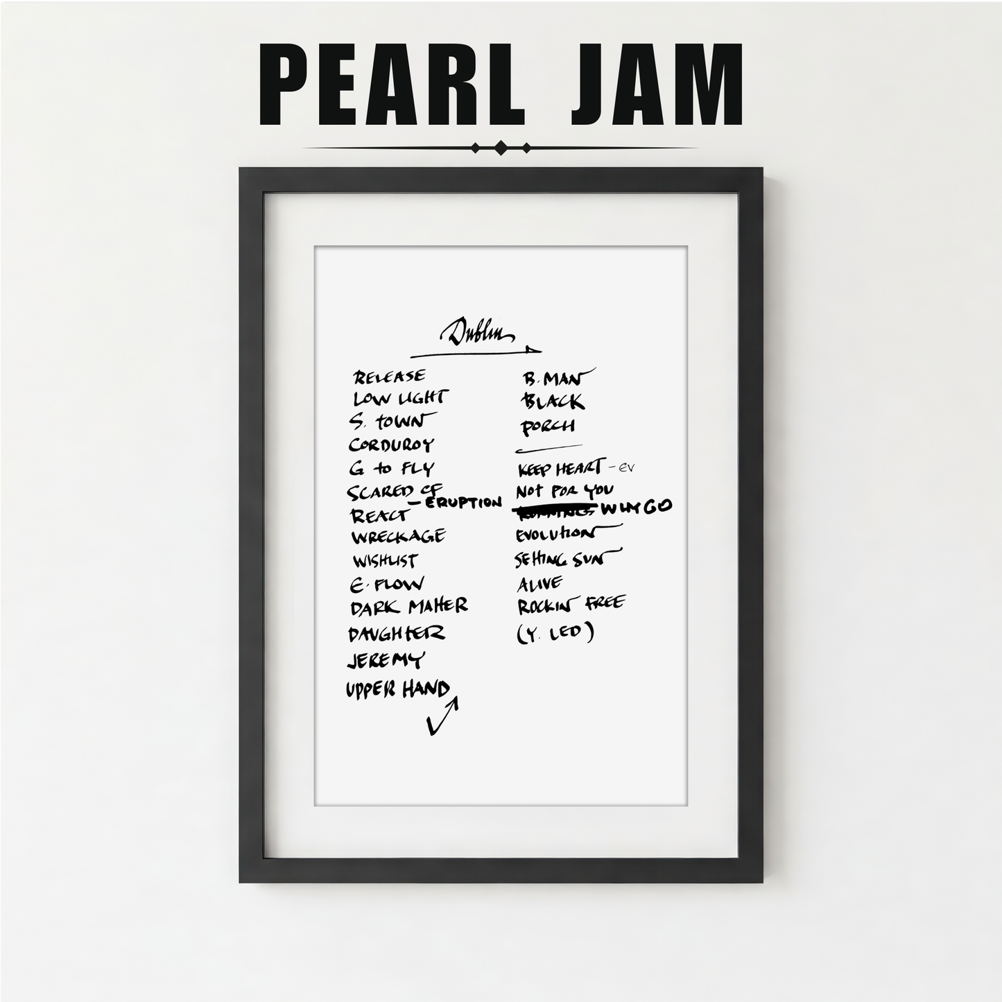 Pearl Jam | Dublin | 6/22/24 | One Night | Concert | Setlist | Print | Custom | Personalized | Gift for Him | Gift for Her | Special Gift | Music Fan Gift