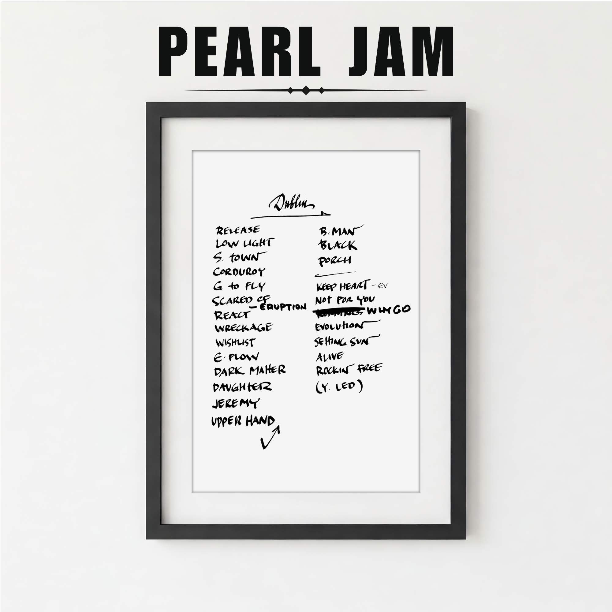Pearl Jam | Dublin | 6/22/24 | One Night | Concert | Setlist | Print | Custom | Personalized | Gift for Him | Gift for Her | Special Gift | Music Fan Gift