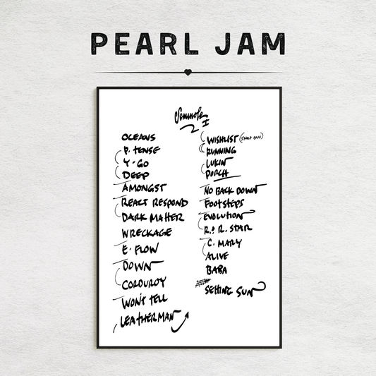 Pearl Jam | Hollywood | 4/24/25 | Night 1 | Concert | Setlist | Print | Custom | Personalized | Gift for Him | Gift for Her | Special Gift | Music Fan Gift