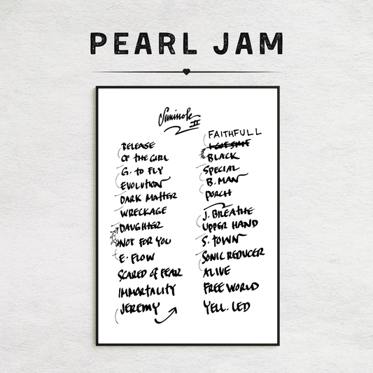 Pearl Jam | Hollywood | 4/26/25 | Night 2 | Concert | Setlist | Print | Custom | Personalized | Gift for Him | Gift for Her | Special Gift | Music Fan Gift