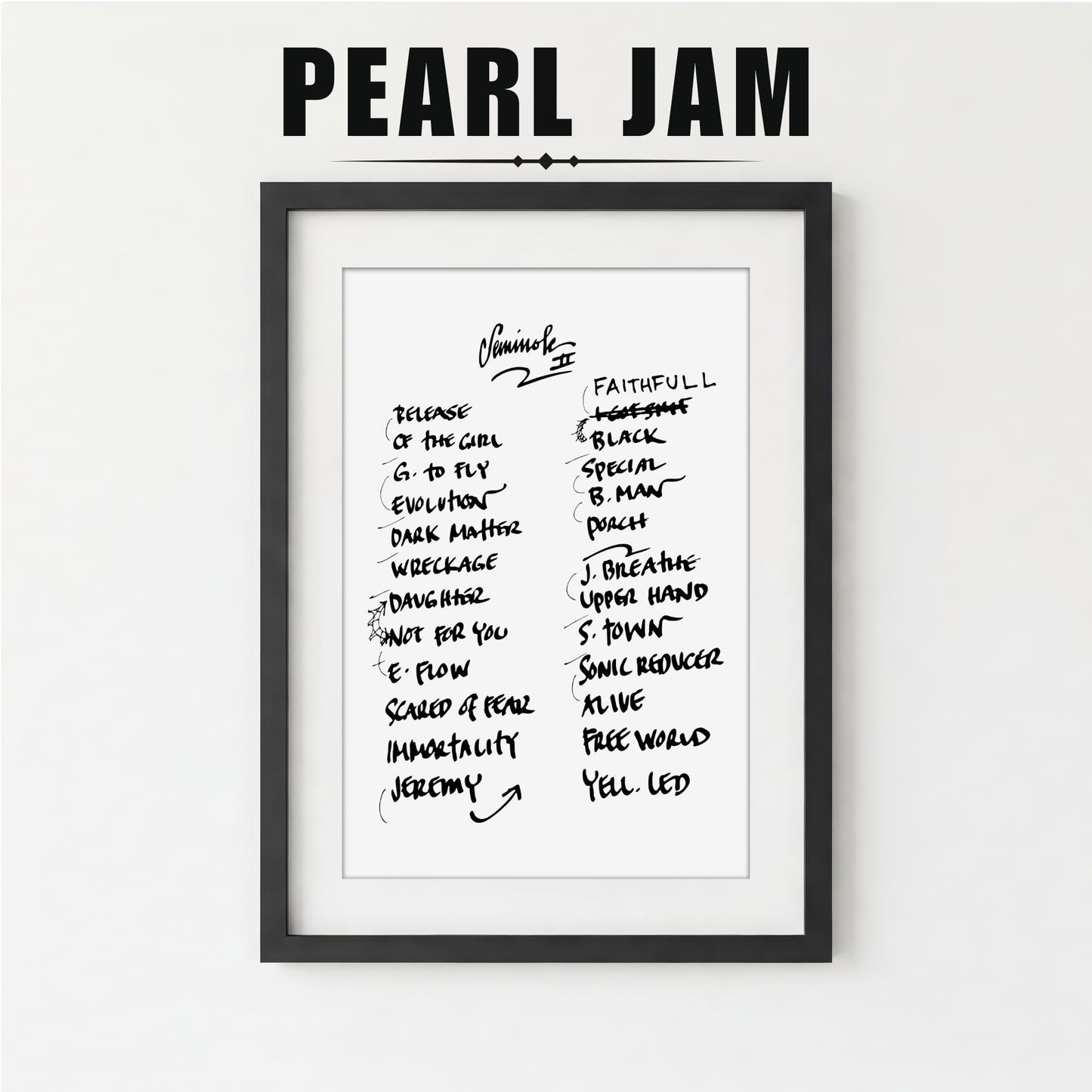 Pearl Jam | Hollywood | 4/26/25 | Night 2 | Concert | Setlist | Print | Custom | Personalized | Gift for Him | Gift for Her | Special Gift | Music Fan Gift