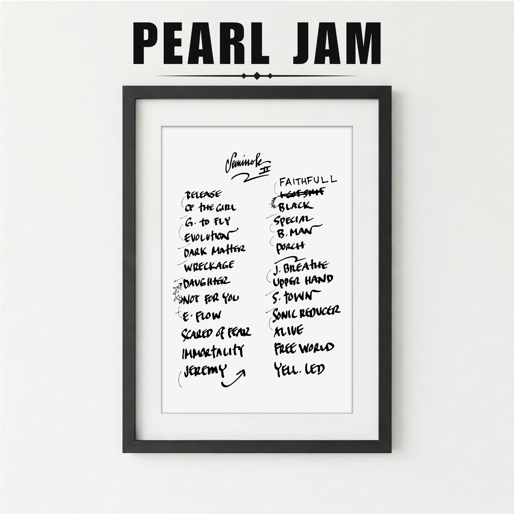 Pearl Jam | Hollywood | 4/26/25 | Night 2 | Concert | Setlist | Print | Custom | Personalized | Gift for Him | Gift for Her | Special Gift | Music Fan Gift