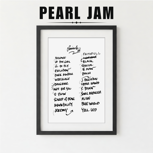 Pearl Jam | Hollywood | 4/26/25 | Night 2 | Concert | Setlist | Print | Custom | Personalized | Gift for Him | Gift for Her | Special Gift | Music Fan Gift