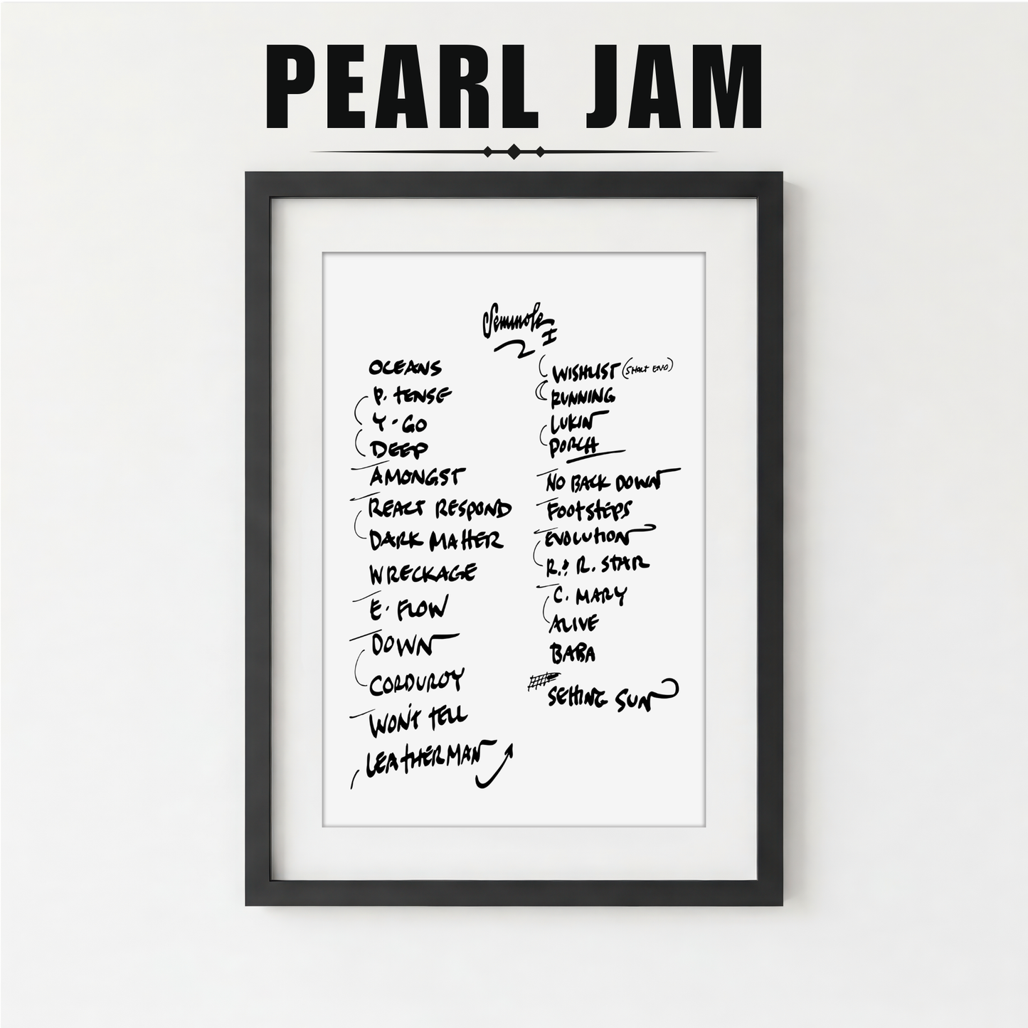 Pearl Jam | Hollywood | 4/24/25 | Night 1 | Concert | Setlist | Print | Custom | Personalized | Gift for Him | Gift for Her | Special Gift | Music Fan Gift