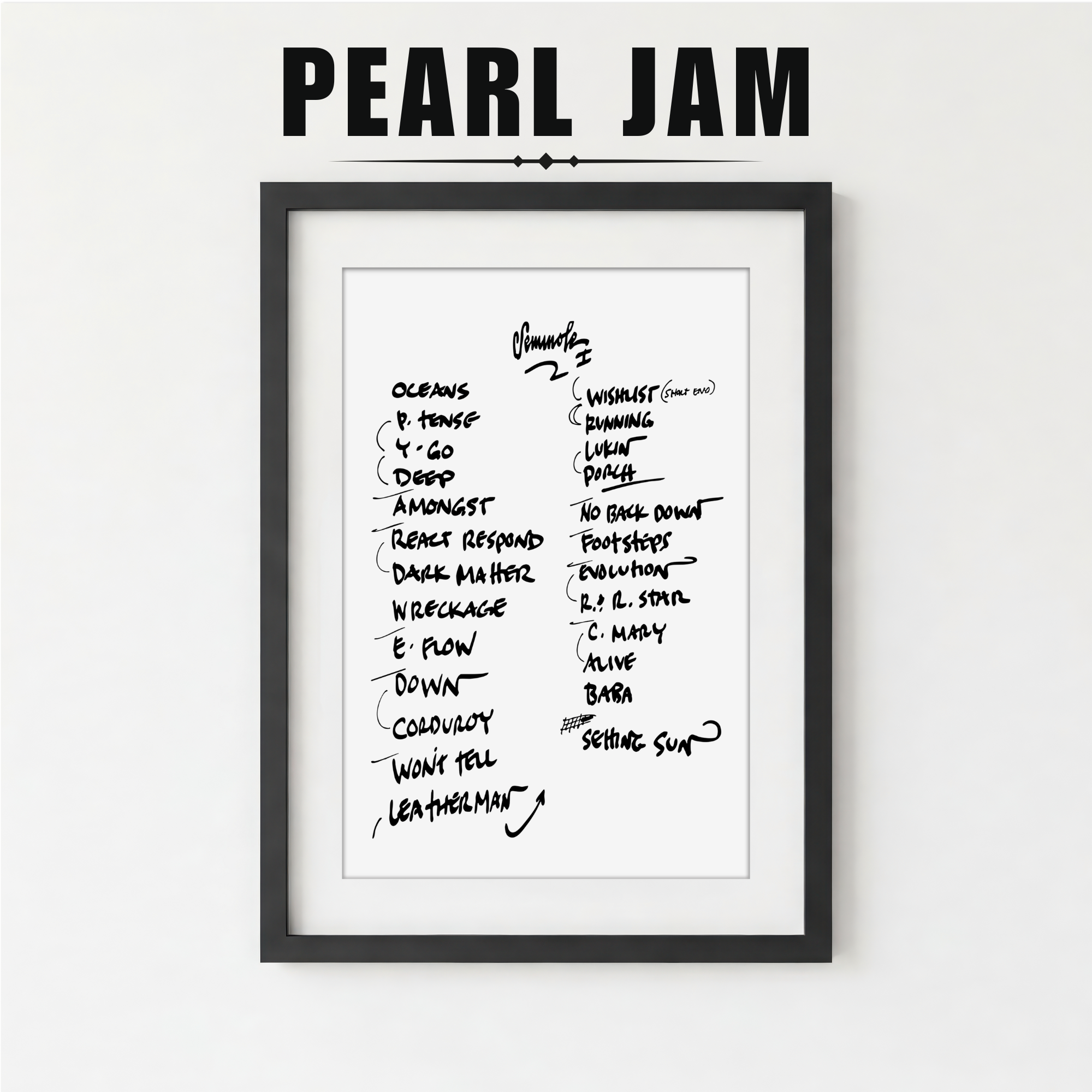 Pearl Jam | Hollywood | 4/24/25 | Night 1 | Concert | Setlist | Print | Custom | Personalized | Gift for Him | Gift for Her | Special Gift | Music Fan Gift