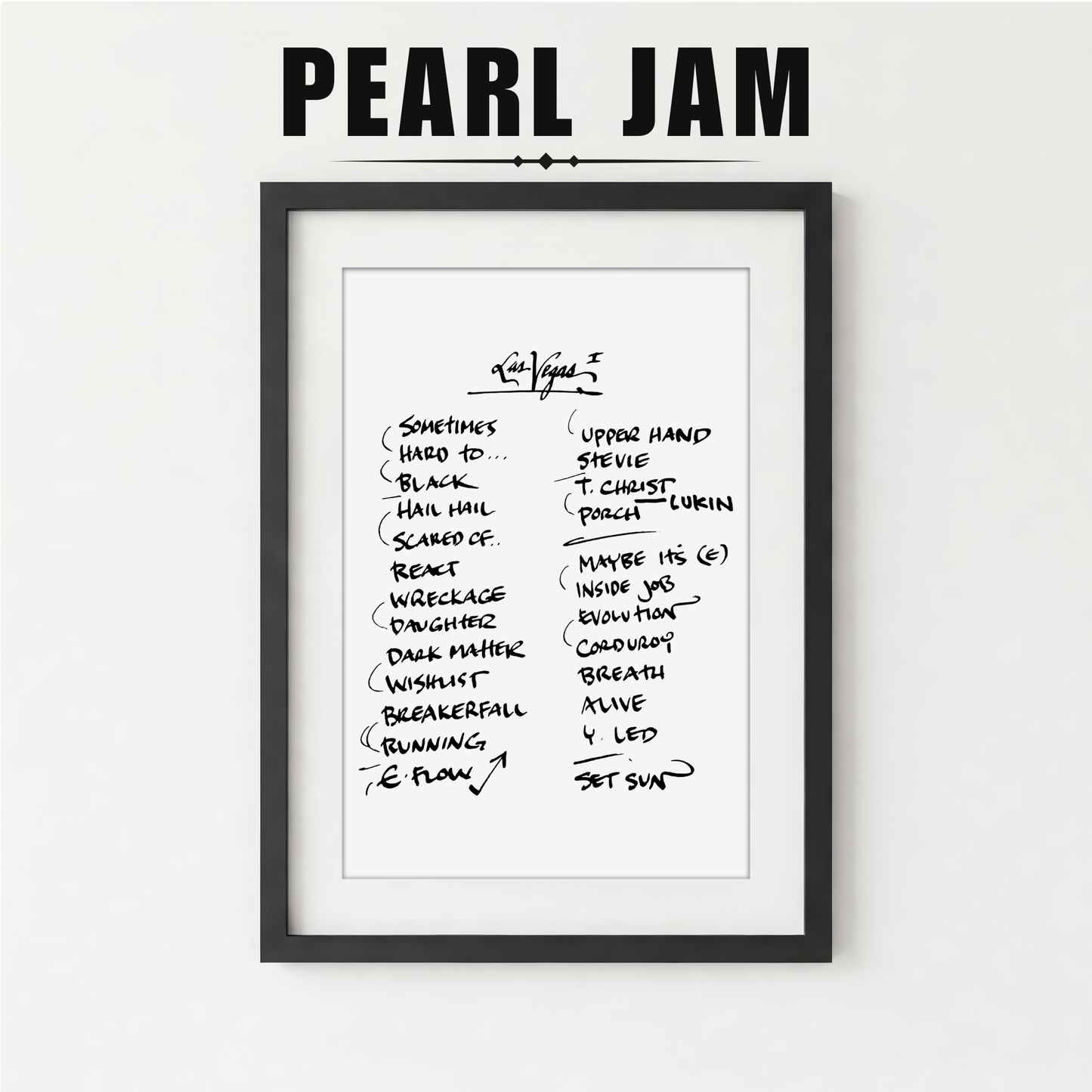 Pearl Jam | Las Vegas | 5/16/24 | Night 1 | Concert | Setlist | Print | Custom | Personalized | Gift for Him | Gift for Her | Special Gift | Music Fan Gift