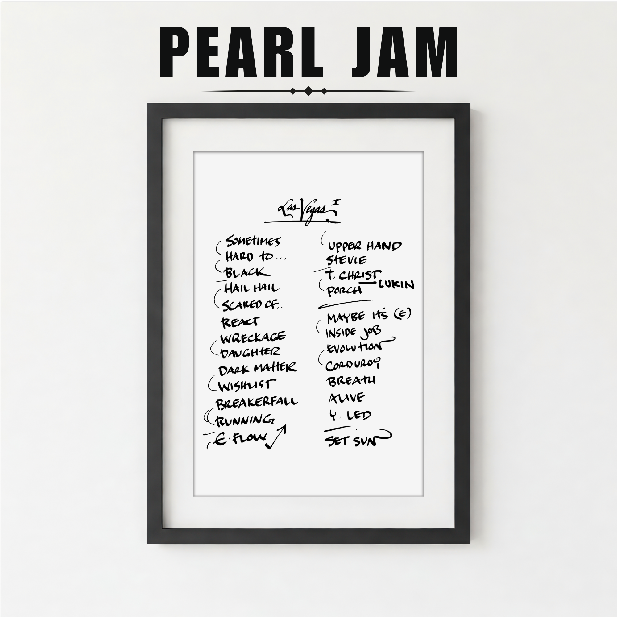 Pearl Jam | Las Vegas | 5/16/24 | Night 1 | Concert | Setlist | Print | Custom | Personalized | Gift for Him | Gift for Her | Special Gift | Music Fan Gift