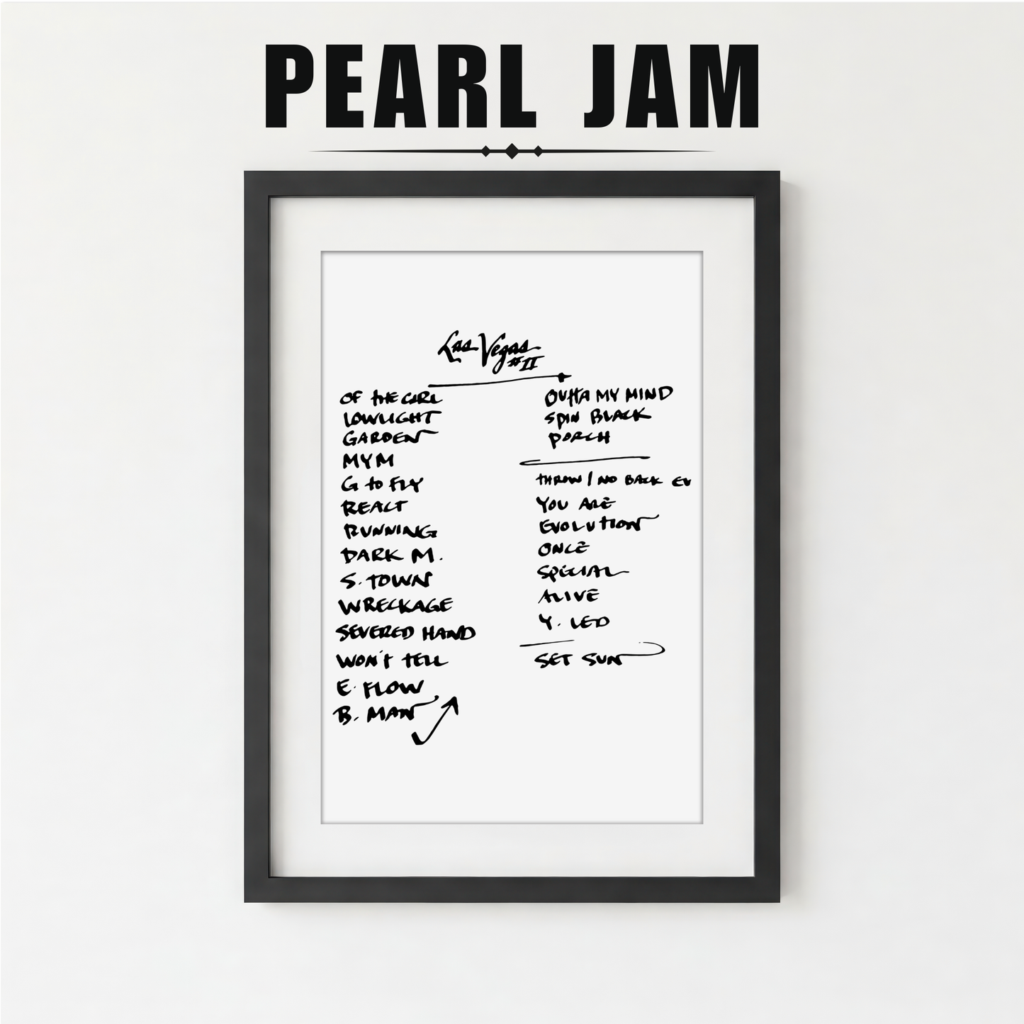 Pearl Jam | Las Vegas | 5/18/24 | Night 2 | Concert | Setlist | Print | Custom | Personalized | Gift for Him | Gift for Her | Special Gift | Music Fan Gift