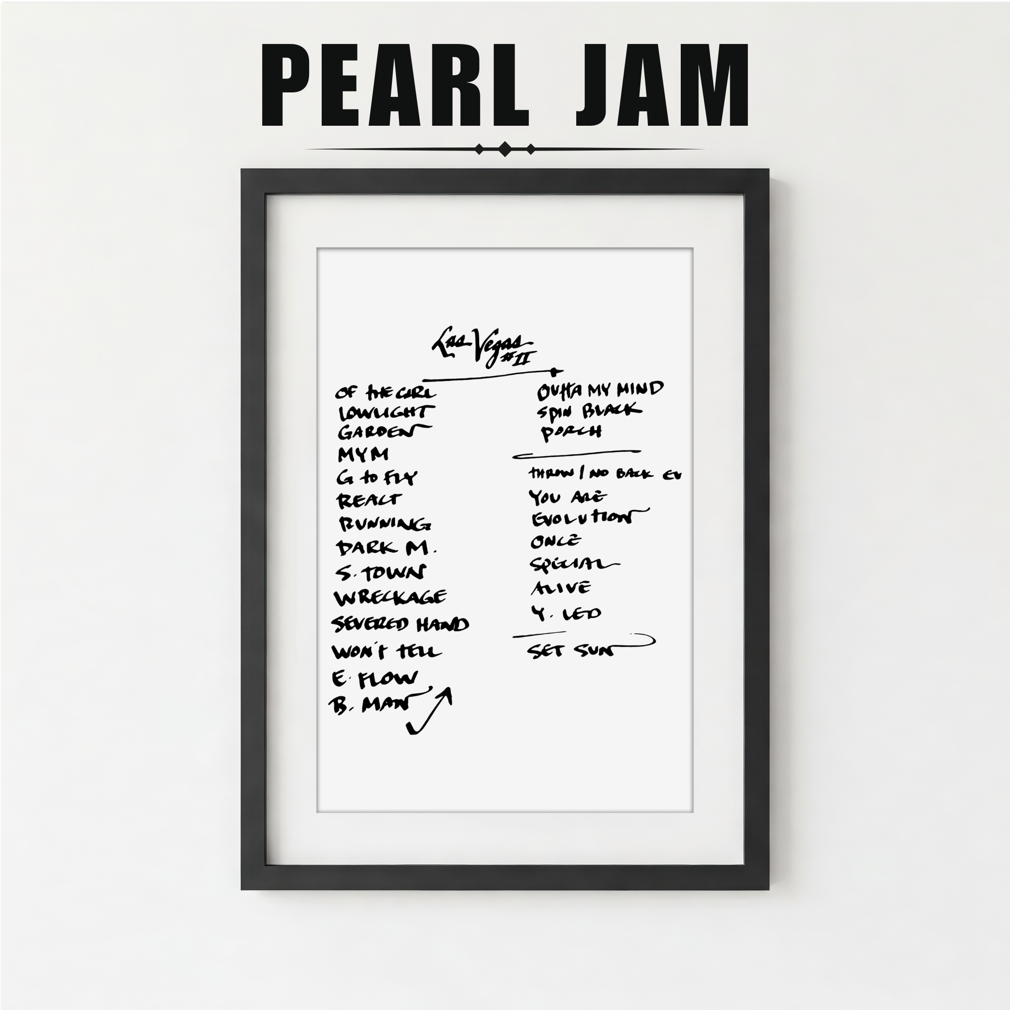 Pearl Jam | Las Vegas | 5/18/24 | Night 2 | Concert | Setlist | Print | Custom | Personalized | Gift for Him | Gift for Her | Special Gift | Music Fan Gift