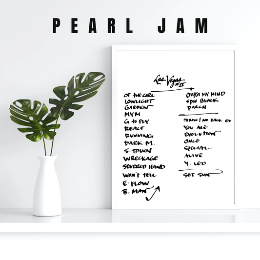Pearl Jam | Las Vegas | 5/18/24 | Night 2 | Concert | Setlist | Print | Custom | Personalized | Gift for Him | Gift for Her | Special Gift | Music Fan Gift