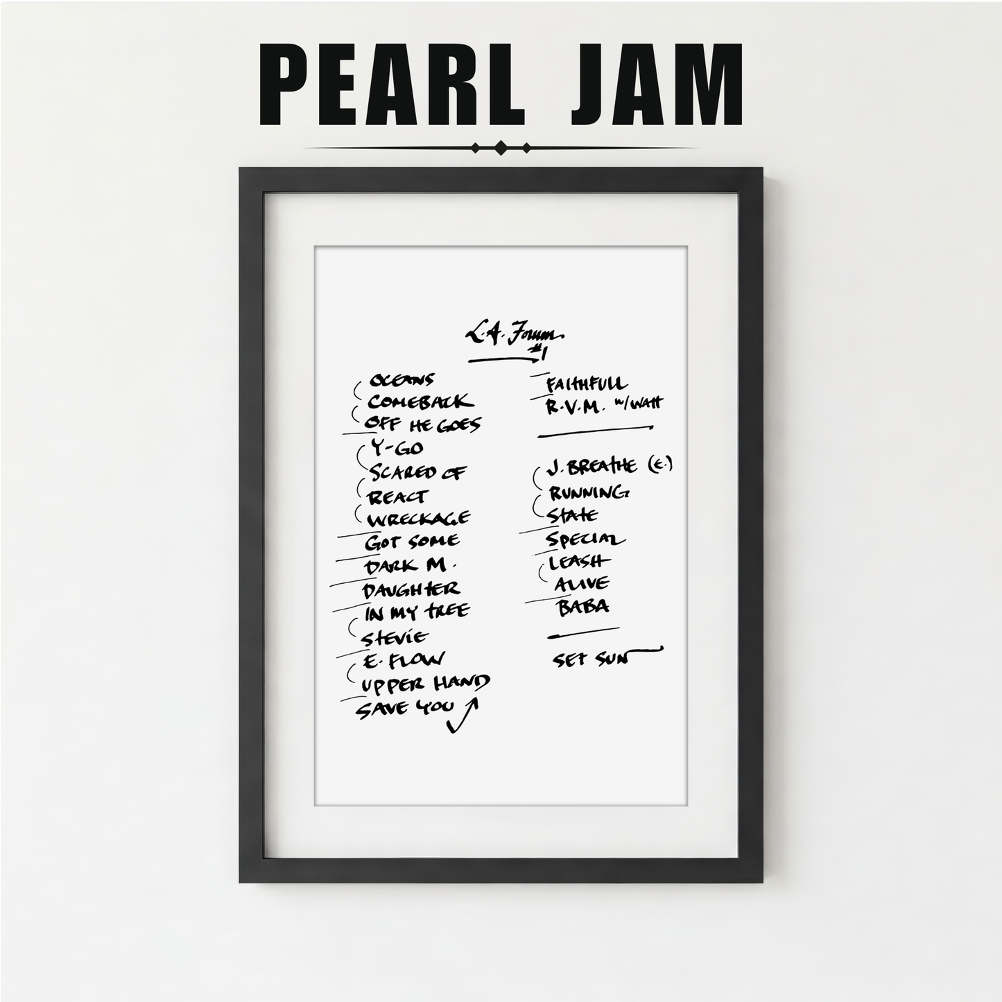 Pearl Jam | Los Angeles | 5/21/24 | Night 1 | Concert | Setlist | Print | Custom | Personalized | Gift for Him | Gift for Her | Special Gift | Music Fan Gift
