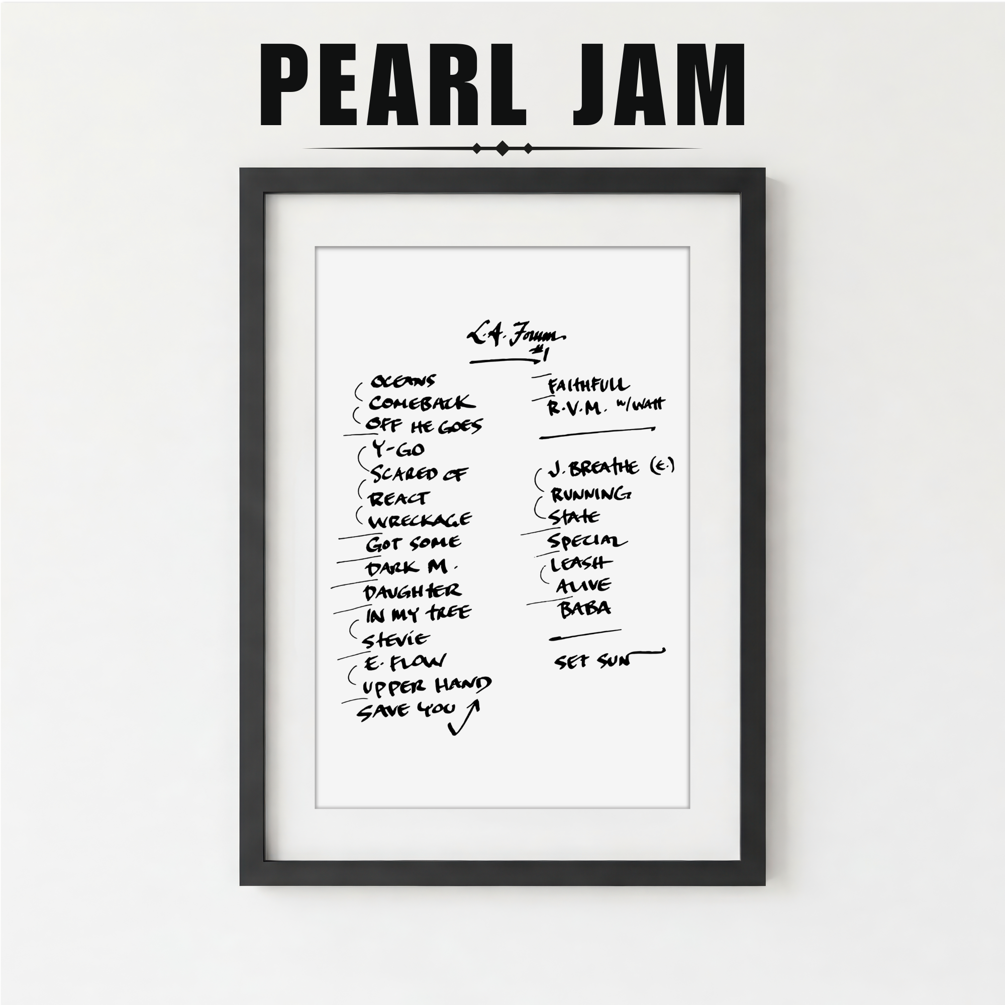 Pearl Jam | Los Angeles | 5/21/24 | Night 1 | Concert | Setlist | Print | Custom | Personalized | Gift for Him | Gift for Her | Special Gift | Music Fan Gift