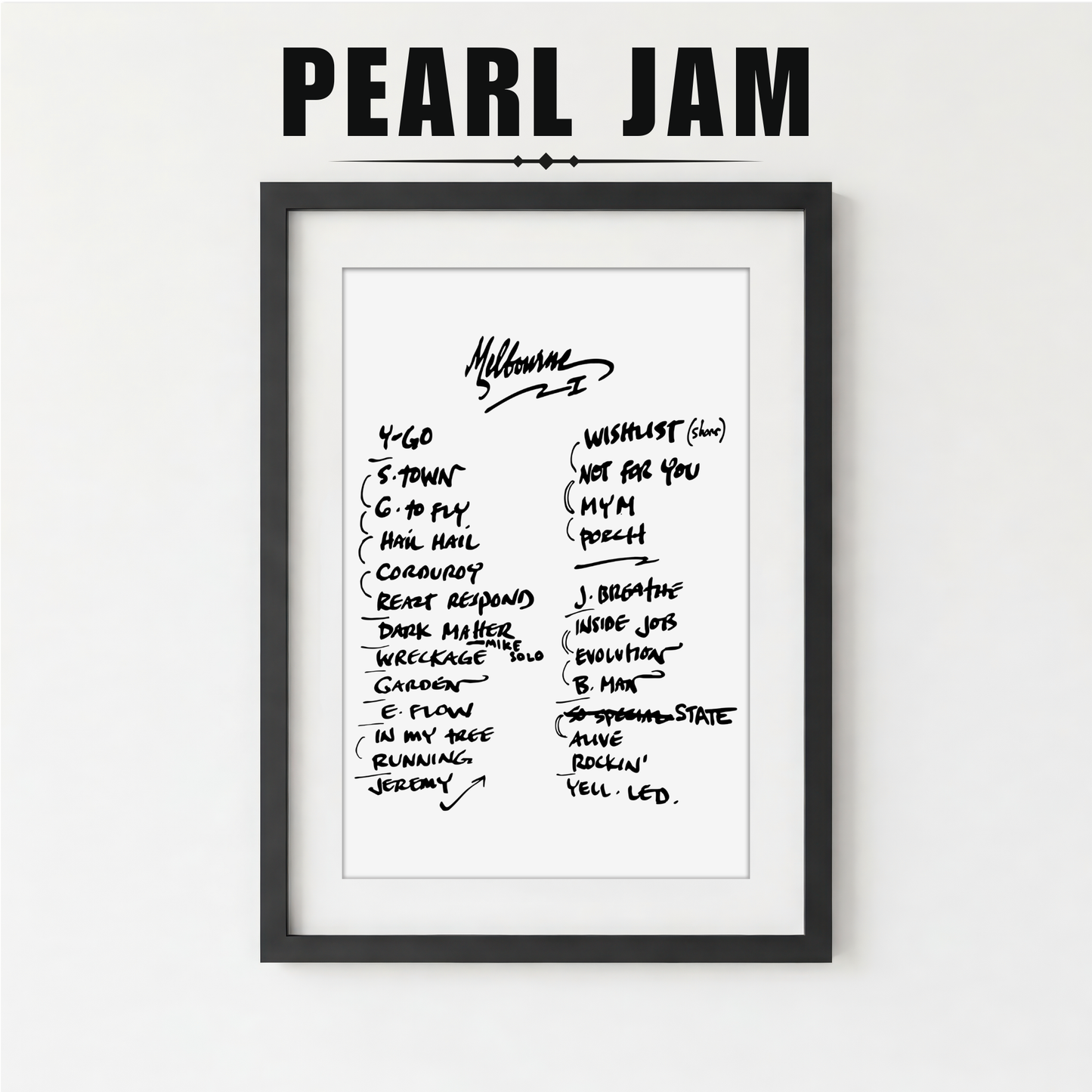 Pearl Jam | Melbourne | 11/16/24 | Night 1 | Concert | Setlist | Print | Custom | Personalized | Gift for Him | Gift for Her | Special Gift | Music Fan Gift