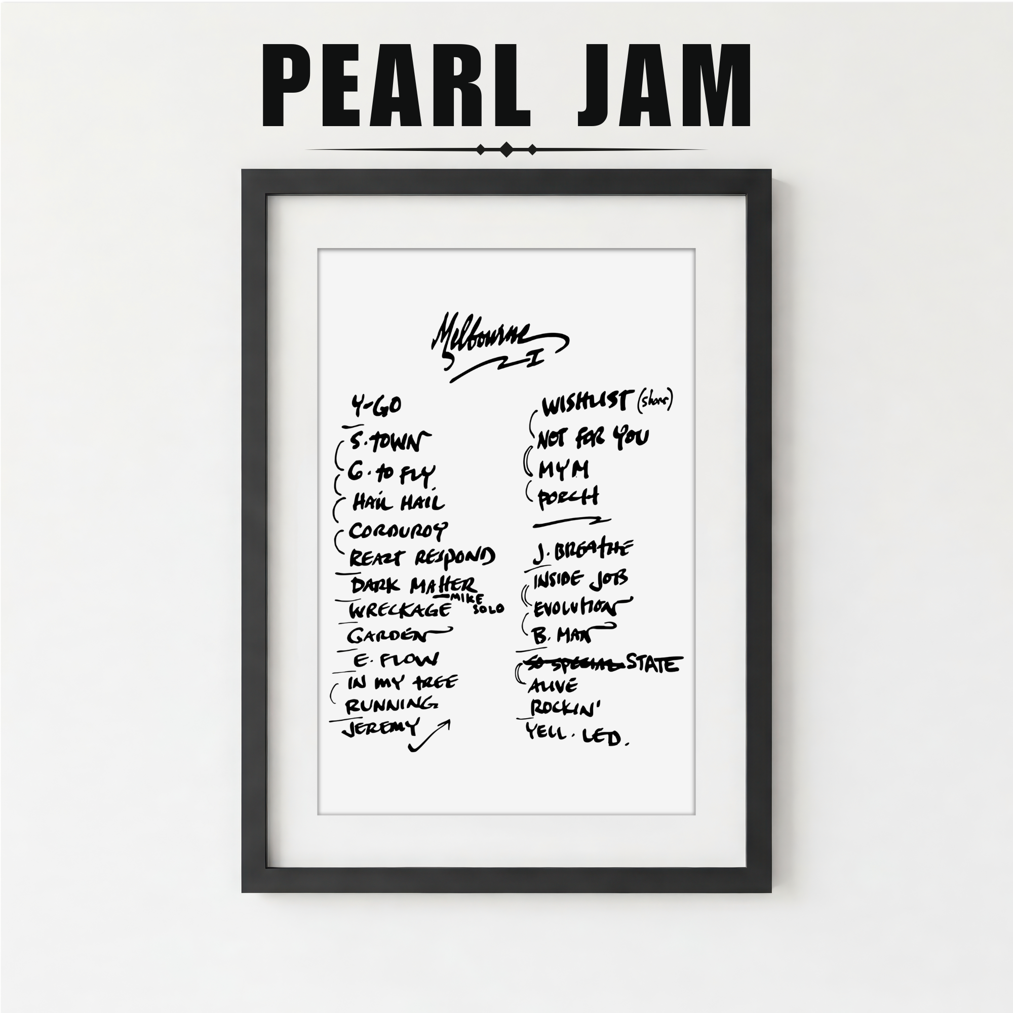Pearl Jam | Melbourne | 11/16/24 | Night 1 | Concert | Setlist | Print | Custom | Personalized | Gift for Him | Gift for Her | Special Gift | Music Fan Gift