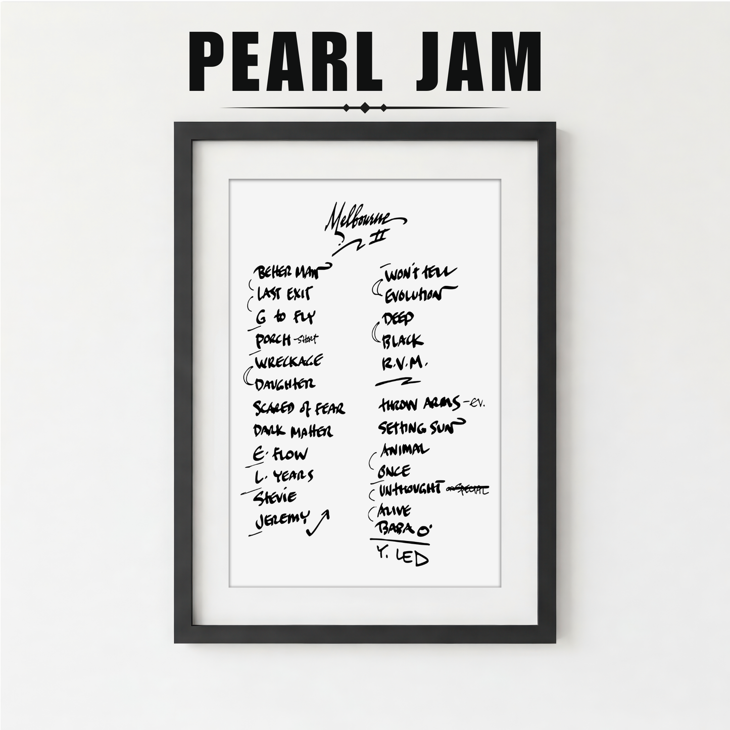 Pearl Jam | Melbourne | 11/18/24 | Night 2 | Concert | Setlist | Print | Custom | Personalized | Gift for Him | Gift for Her | Special Gift | Music Fan Gift