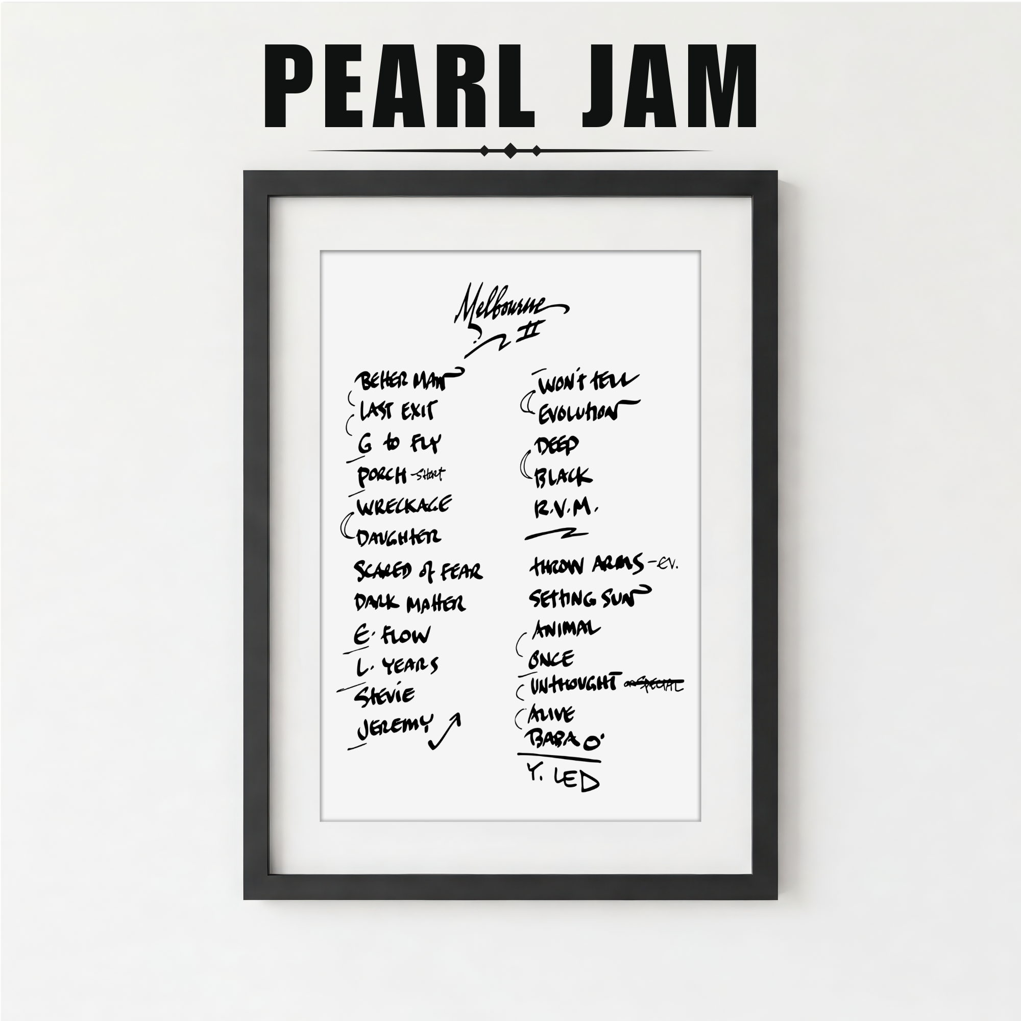 Pearl Jam | Melbourne | 11/18/24 | Night 2 | Concert | Setlist | Print | Custom | Personalized | Gift for Him | Gift for Her | Special Gift | Music Fan Gift