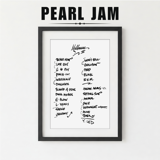 Pearl Jam | Melbourne | 11/18/24 | Night 2 | Concert | Setlist | Print | Custom | Personalized | Gift for Him | Gift for Her | Special Gift | Music Fan Gift
