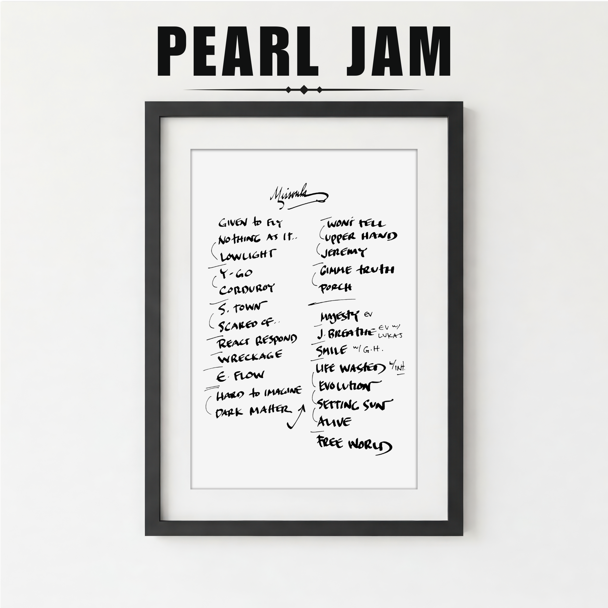 Pearl Jam | Missoula | 8/22/24 | One Night | Concert | Setlist | Print | Custom | Personalized | Gift for Him | Gift for Her | Special Gift | Music Fan Gift