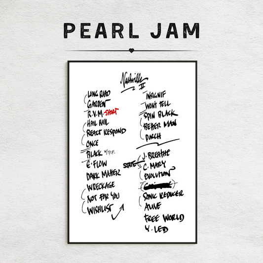 Pearl Jam | Nashville | 5/8/25 | Night 2 | Concert | Setlist | Print | Custom | Personalized | Gift for Him | Gift for Her | Special Gift | Music Fan Gift