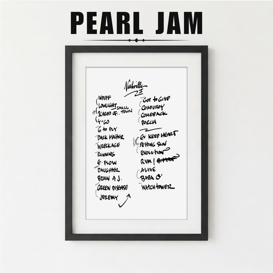 Pearl Jam | Nashville | 5/6/25 | Night 1 | Concert | Setlist | Print | Custom | Personalized | Gift for Him | Gift for Her | Special Gift | Music Fan Gift