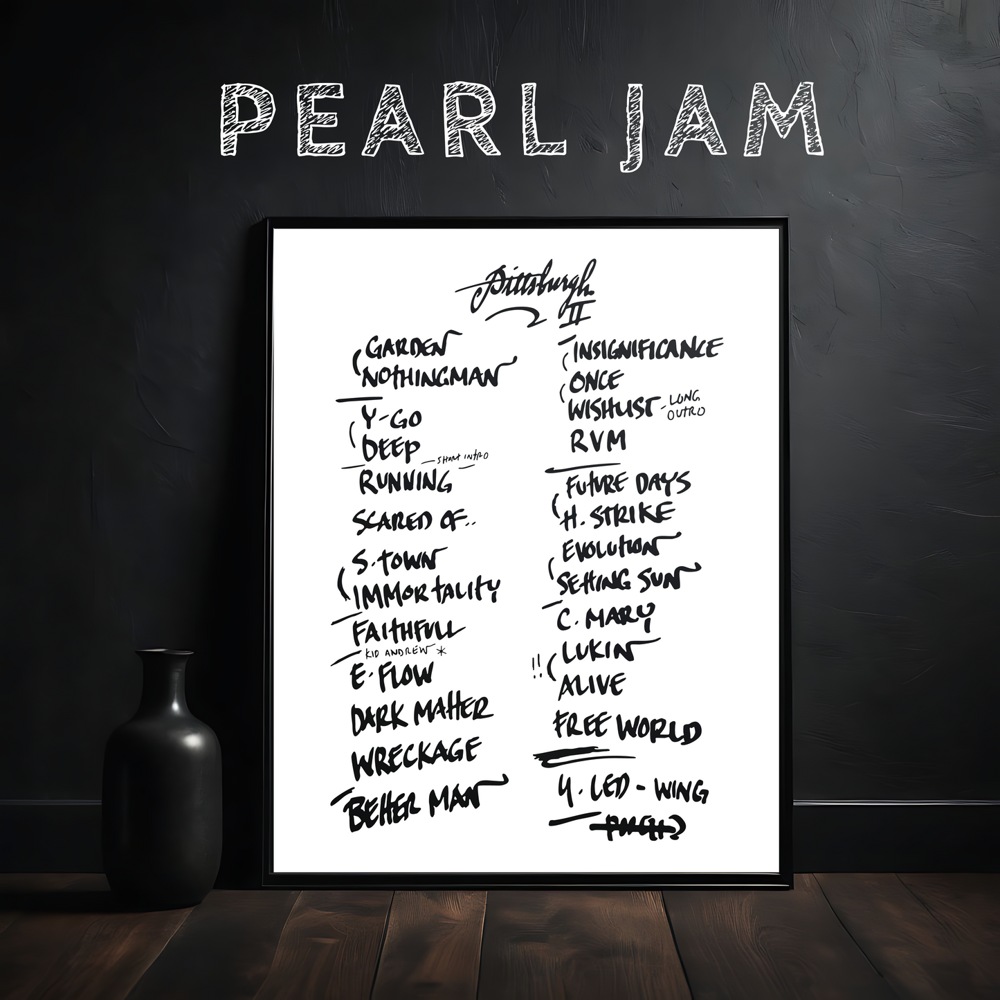 Pearl Jam | Pittsburgh | 5/18/25 | Night 2 | Concert | Setlist | Print | Custom | Personalized | Gift for Him | Gift for Her | Special Gift | Music Fan Gift