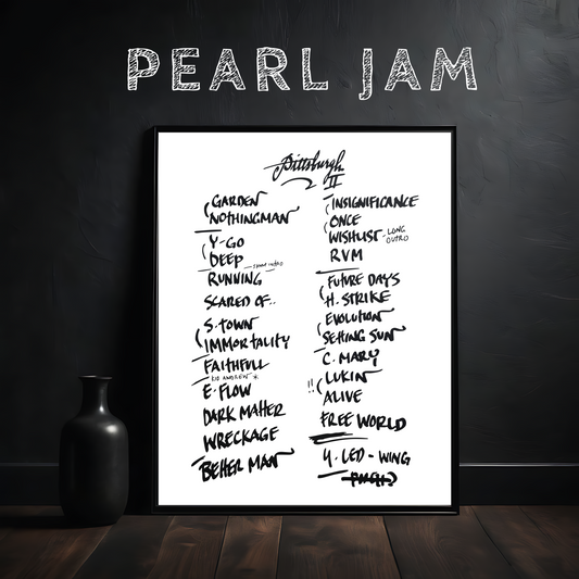 Pearl Jam | Pittsburgh | 5/18/25 | Night 2 | Concert | Setlist | Print | Custom | Personalized | Gift for Him | Gift for Her | Special Gift | Music Fan Gift
